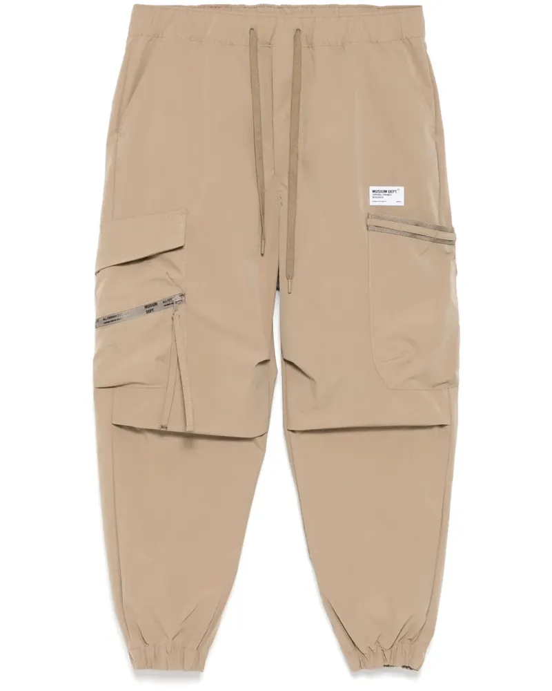 Musium Div. Hose mit Logo-Patch - Nude Nude