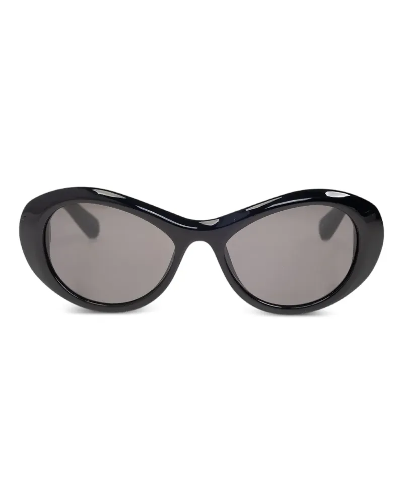 Jacquemus Sonnenbrille mit Logo-Print - Schwarz Schwarz