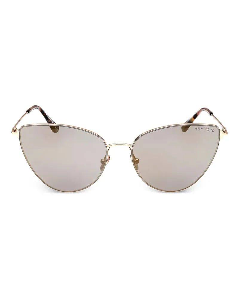 Tom Ford Cat-Eye-Sonnenbrille mit Vollrand - Gold Gold