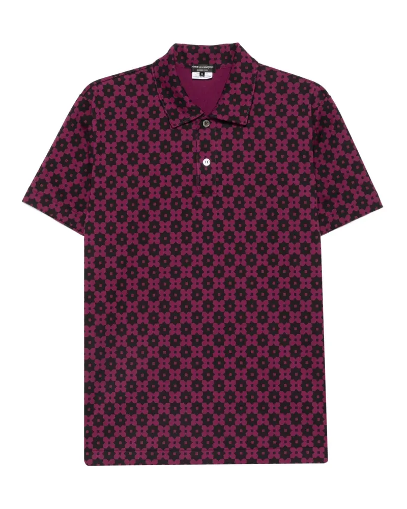 Comme des Garçons geometric-print polo shirt - Violett Violett