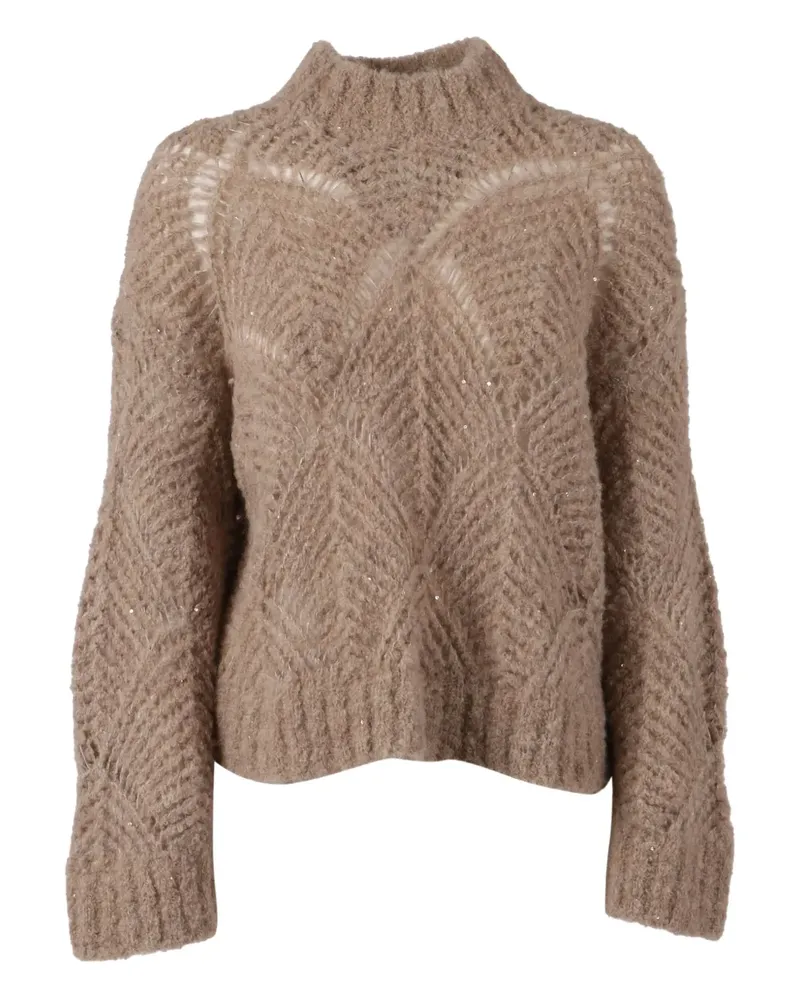 Antonelli Firenze openwork-knit sweater - Nude Nude