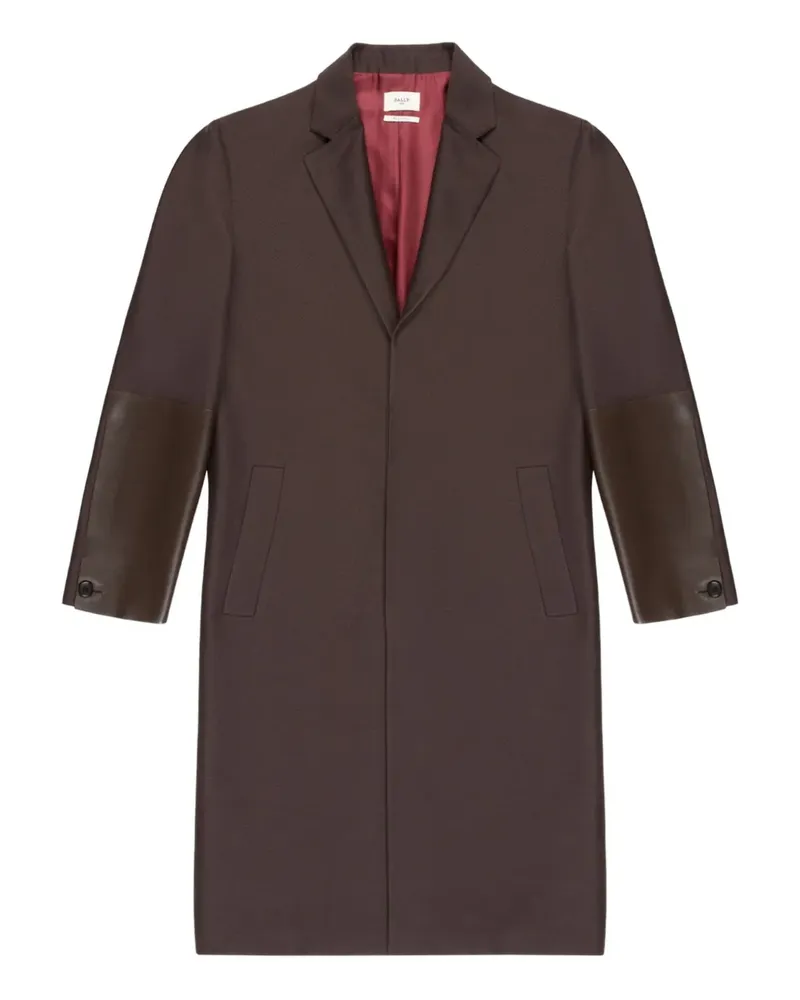 Bally Mantel mit Ledereinsätzen - Braun Braun