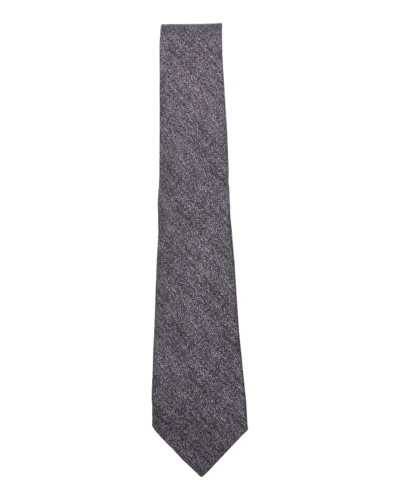 Kiton Gemusterte Krawatte - Grau Grau