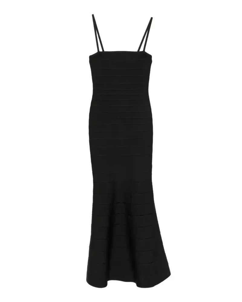 Hervé Léger Elora Maxikleid mit eckigem Ausschnitt - Schwarz Schwarz