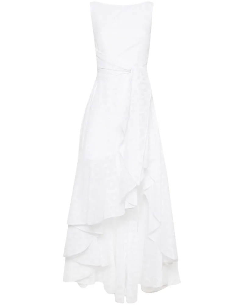 Talbot Runhof Asymmetrisches Maxikleid - Weiß Weiß