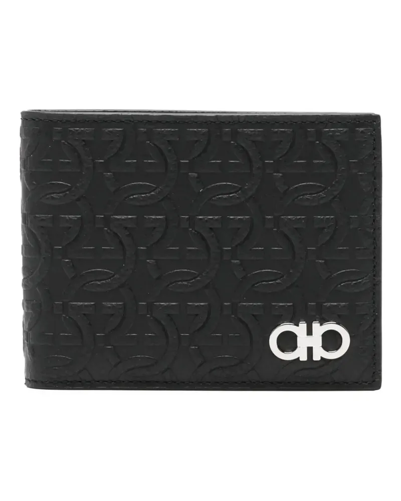 Ferragamo Portemonnaie mit Logo-Muster - Schwarz Schwarz