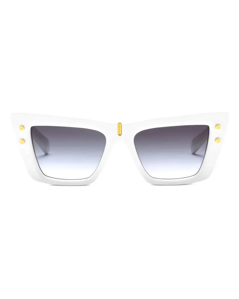 Balmain stud cat-eye frame sunglasses - Weiß Weiß
