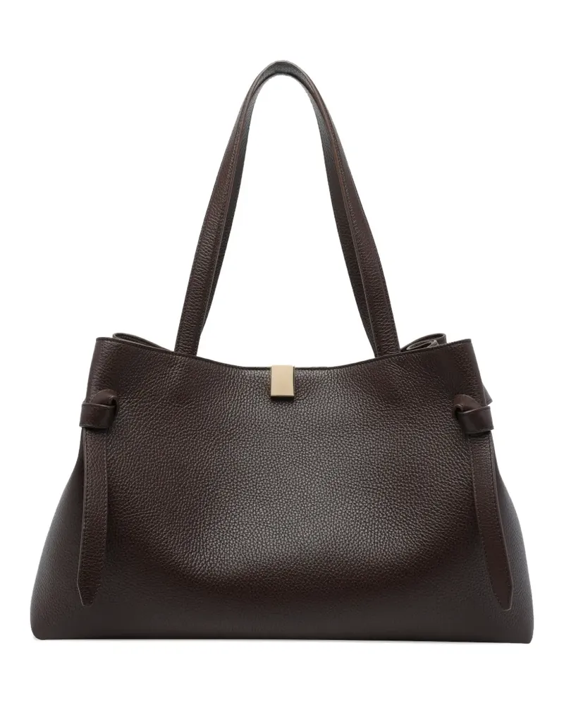 YUZEFI Gyoza leather tote bag - Braun Braun