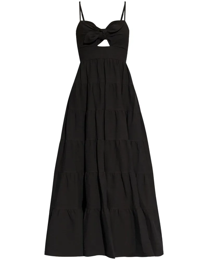 Kate Spade Maxikleid mit Cut-Outs Schwarz