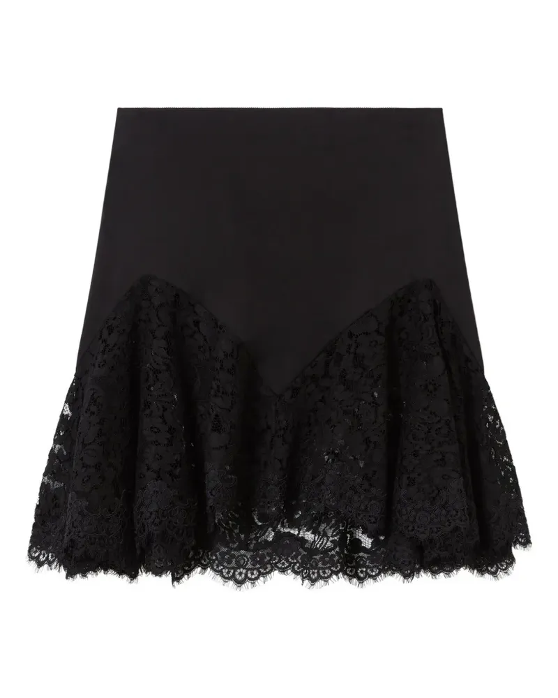 Stella McCartney Ausgestellter Midirock - Schwarz Schwarz