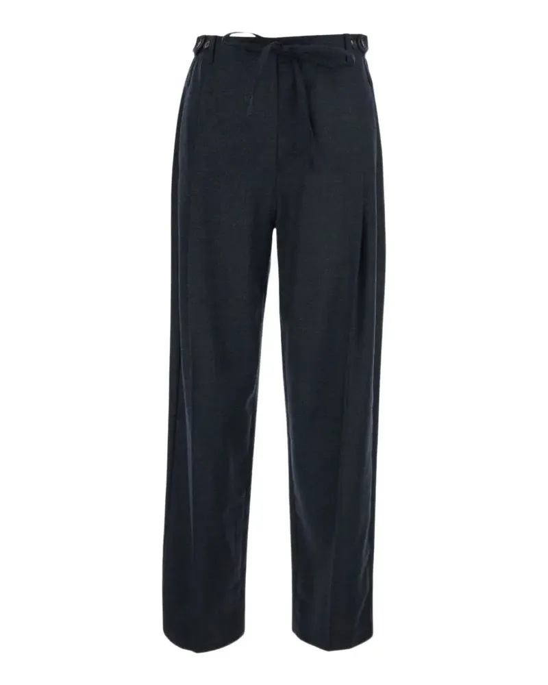 TELA Plissierte Hose mit Bindegürtel - Blau Blau