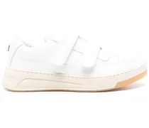 Sneakers mit Logo-Schild - Weiß