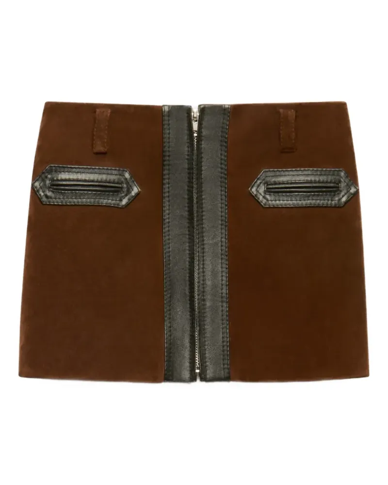 Marni Wildleder-Minirock - Braun Braun