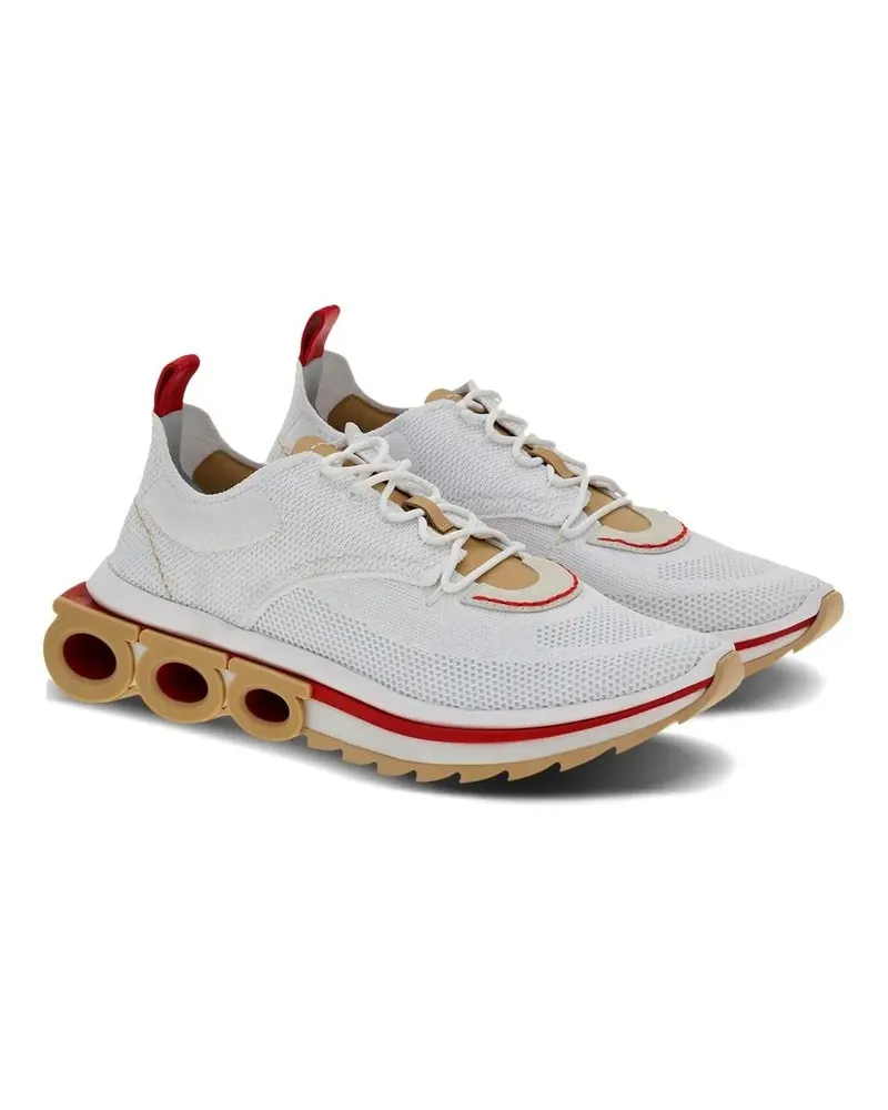 Ferragamo Sneakers mit Gancini-Schild - Weiß Weiß