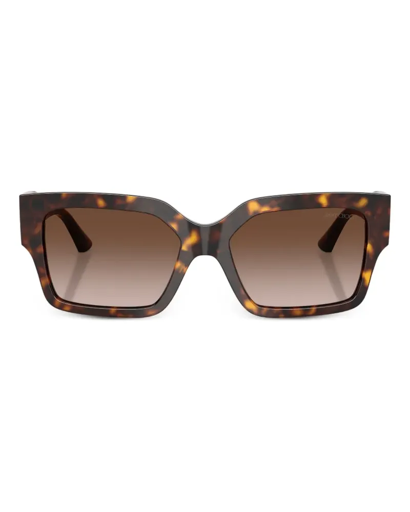 Jimmy Choo Sonnenbrille mit eckigem Gestell - Braun Braun