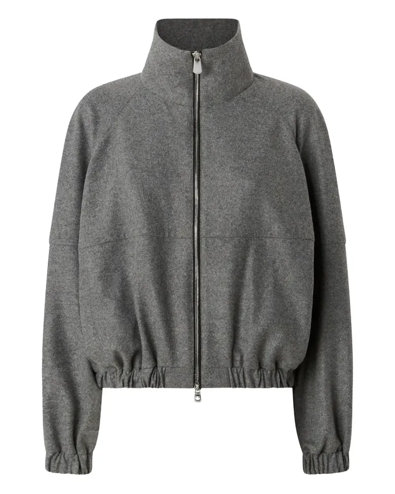 Pinko Cropped-Jacke mit Rundhalsausschnitt - Grau Grau