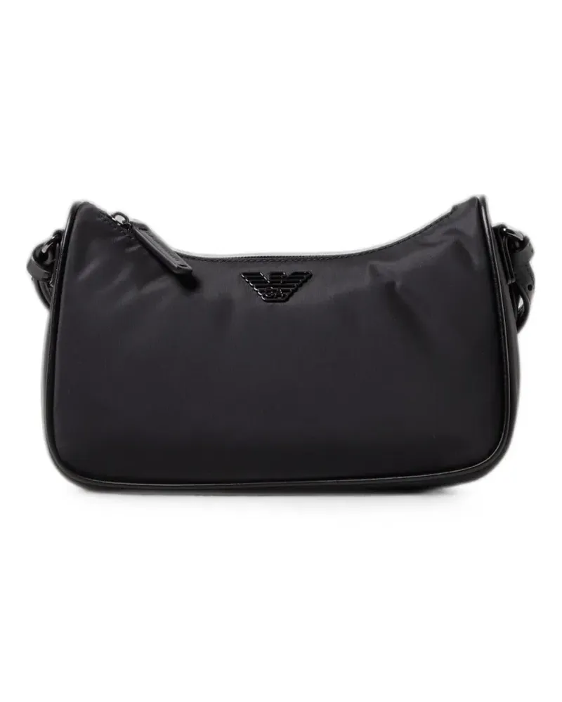Emporio Armani logo-plaque shoulder bag - Schwarz Schwarz