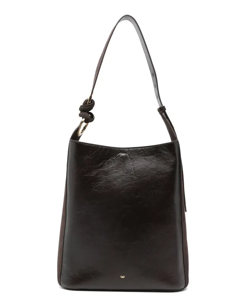 Anya Hindmarch Ringo bow-detail shoulder bag - Braun Braun