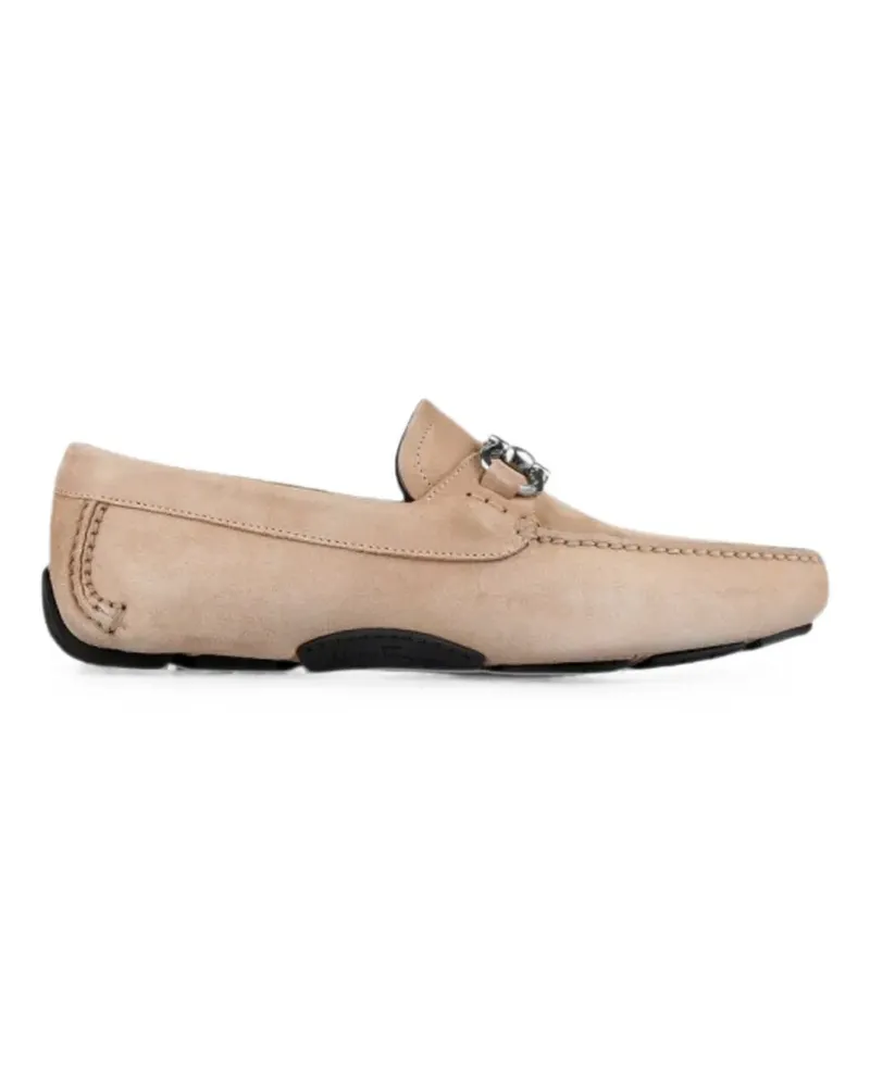Ferragamo Parigi Eco suede driving loafers - Nude Nude