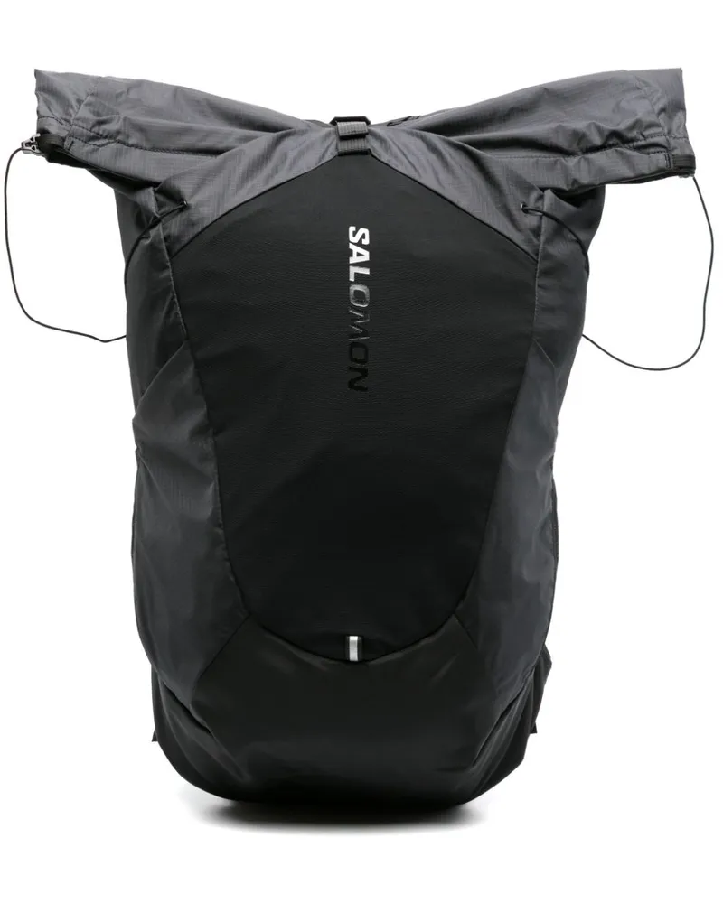 Salomon Logo-Rucksack mit Rollverschluss Schwarz