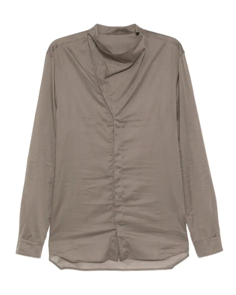 Rick Owens high neck island shirt - Grau Grau