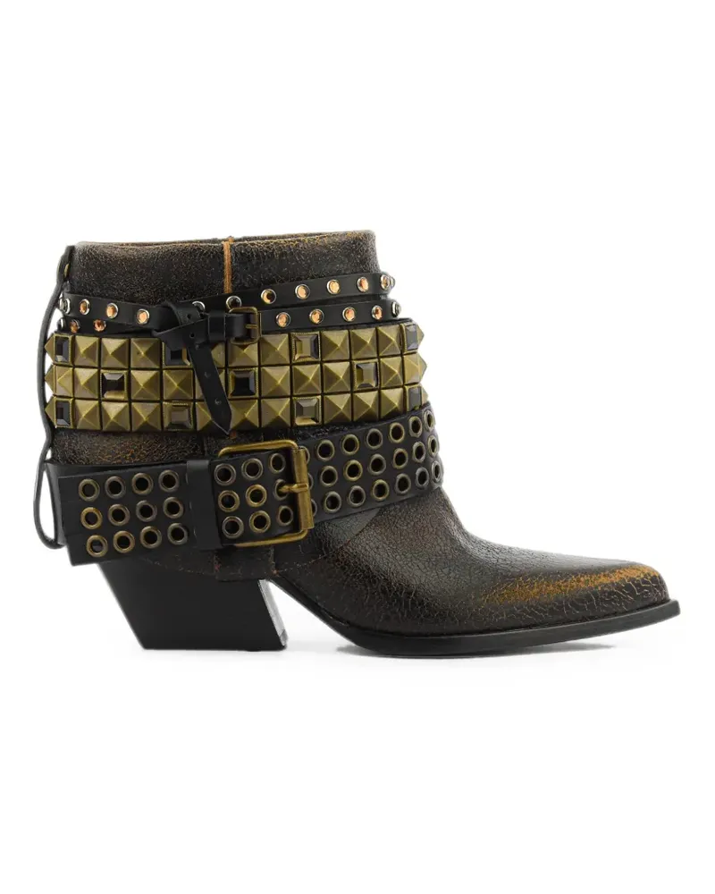 Elena Iachi Petra Stiefeletten mit Nieten - Braun Braun