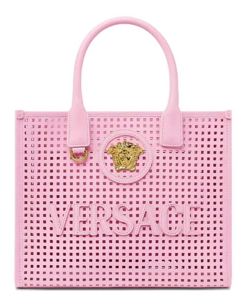 Versace Kleine La Medusa Tote Bag mit Laser-Cuts - Rosa Rosa