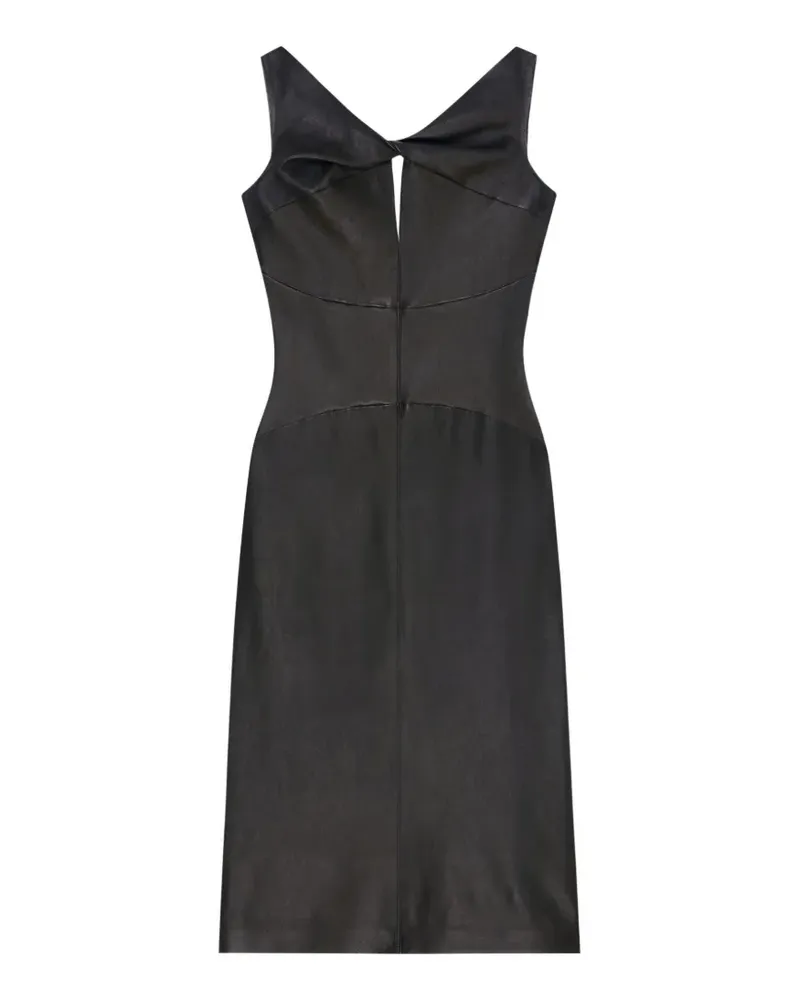 Givenchy twisted-detail midi dress - Schwarz Schwarz