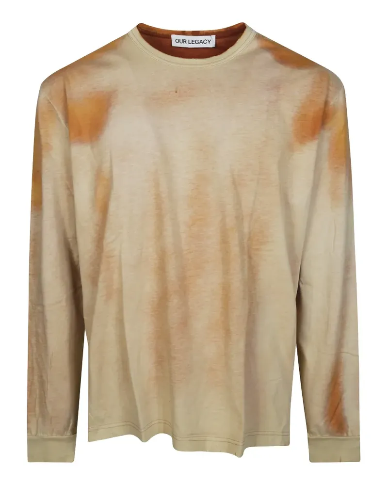 Our Legacy Cruise Langarmshirt mit grafischem Print - Orange Orange