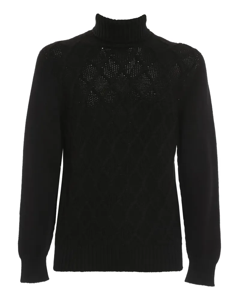 Drumohr  cable-knit turtleneck sweater - Schwarz Schwarz