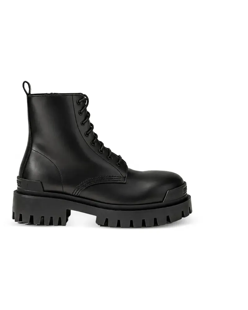 Balenciaga Strike Schnürstiefel - Schwarz Schwarz