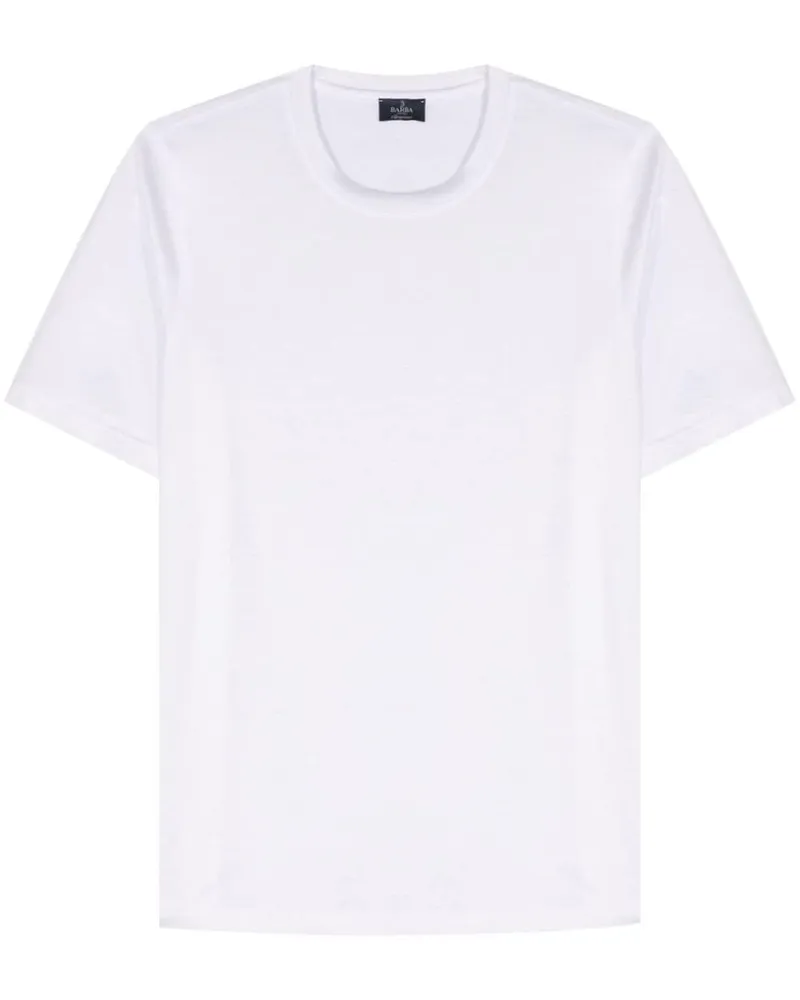 BARBA T-Shirt mit kurzen Ärmeln Weiß
