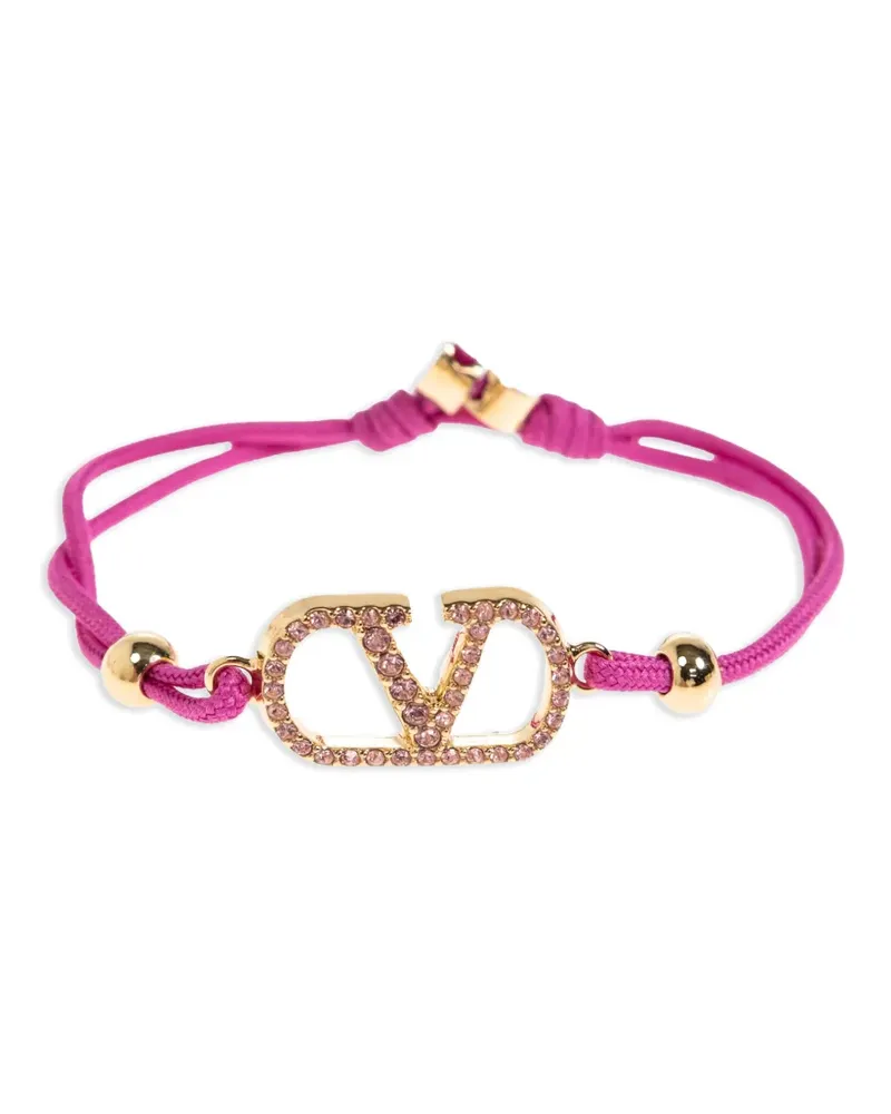 Valentino Garavani VLogo Swarovski crystal-embellished bracelets - Gold Gold