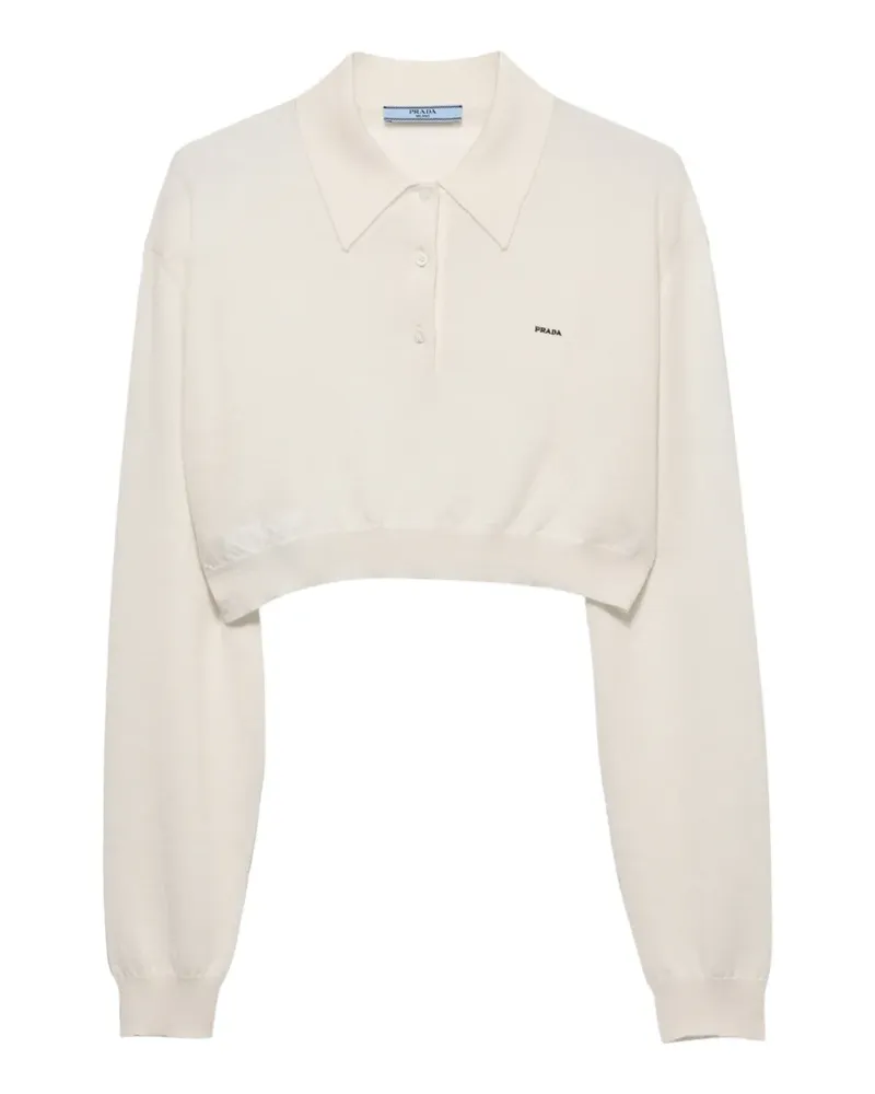 Prada Kurzes Poloshirt aus Kaschmir - Nude Nude