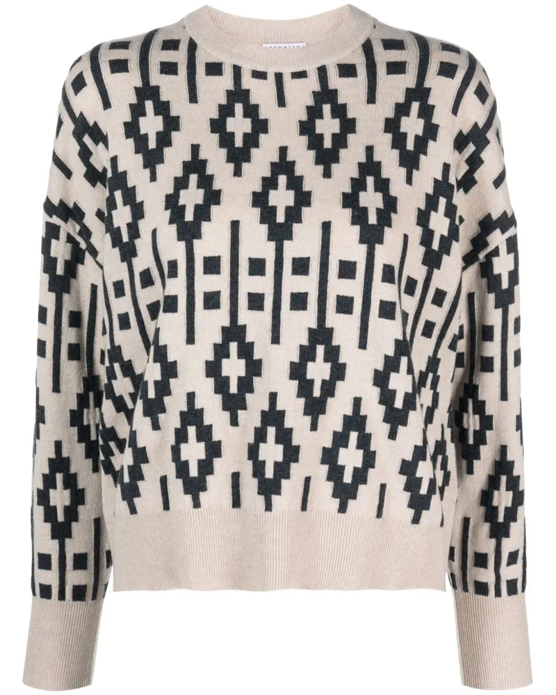 Brunello Cucinelli Pullover mit Jacquardmuster - Nude Nude