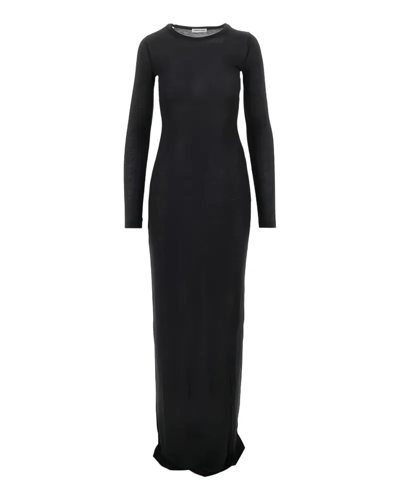 7 for all mankind Langärmeliges Maxikleid - Schwarz Schwarz