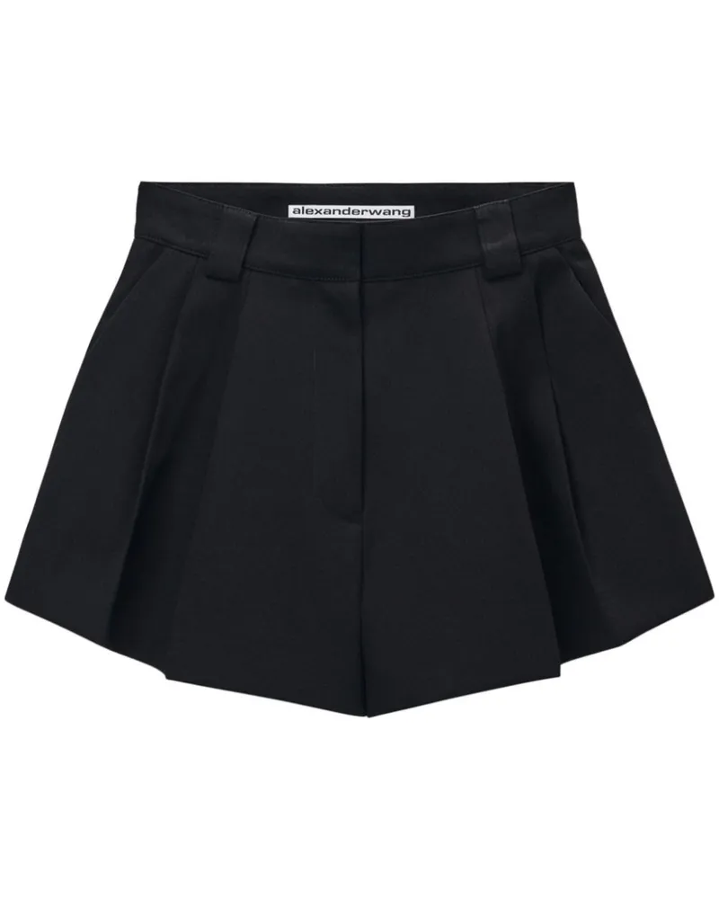 Alexander Wang Ausgestellte Shorts mit Falten - Schwarz Schwarz