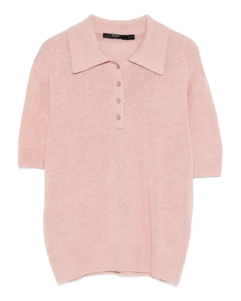 Seventy buttoned polo top - Rosa Rosa