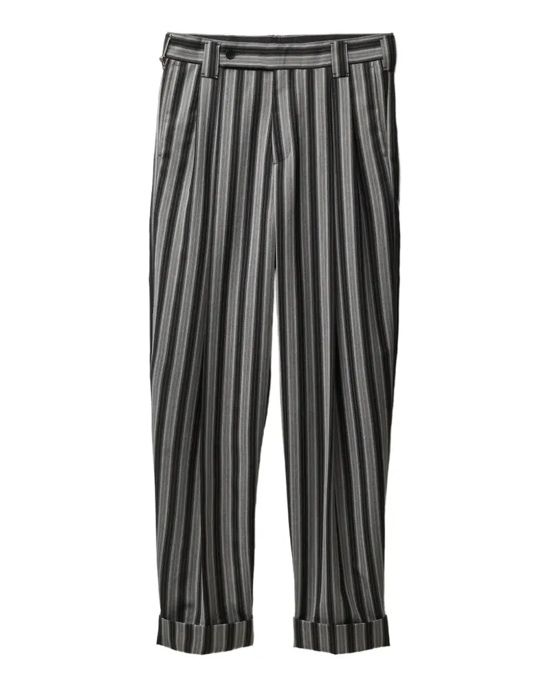 Versace Oversized-Hose mit Nadelstreifen - Schwarz Schwarz