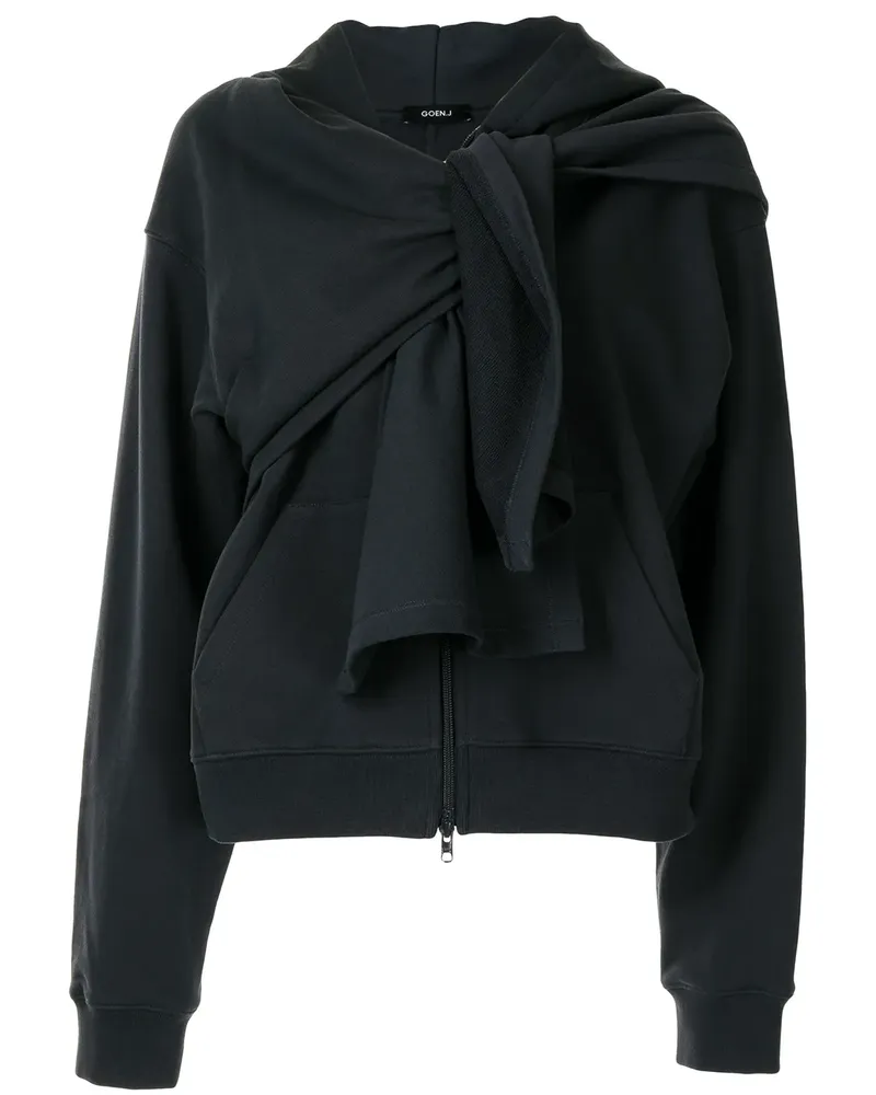 GOEN.J Kapuzenjacke mit Knotendetail - Blau Blau