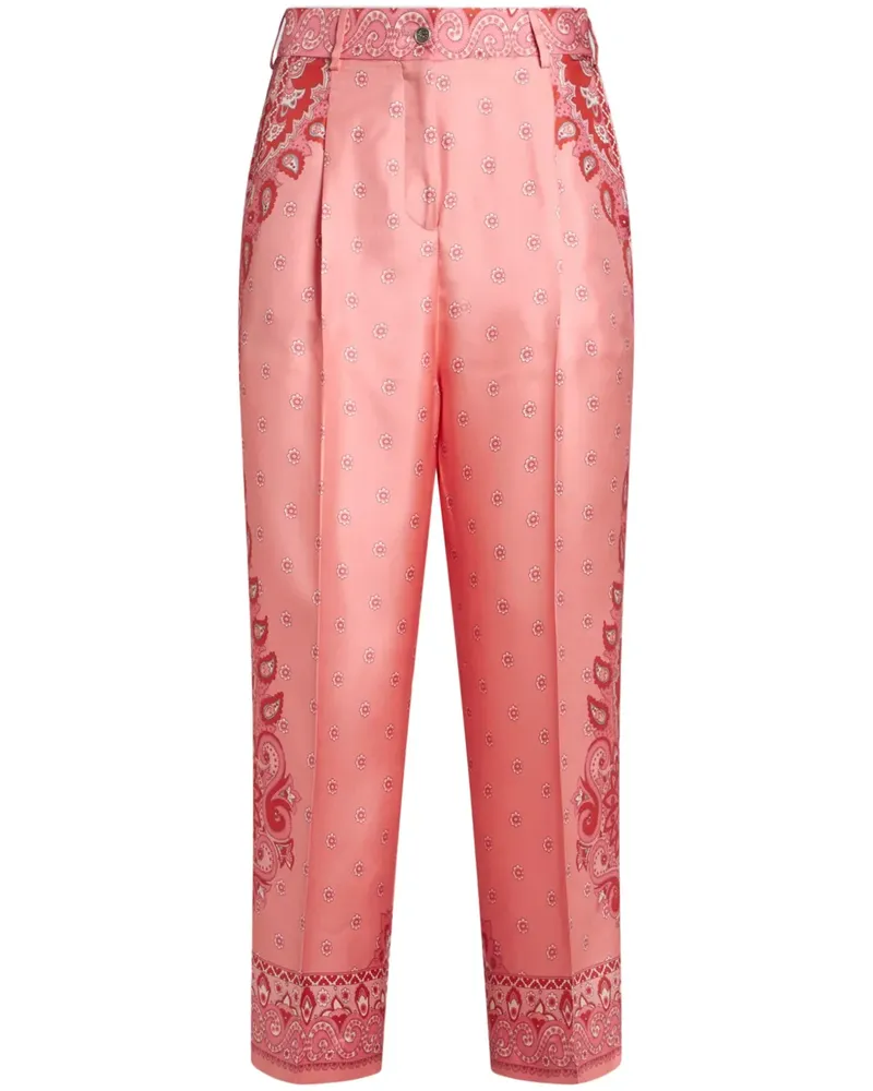 Etro Hose mit Paisley-Print - Rosa Rosa