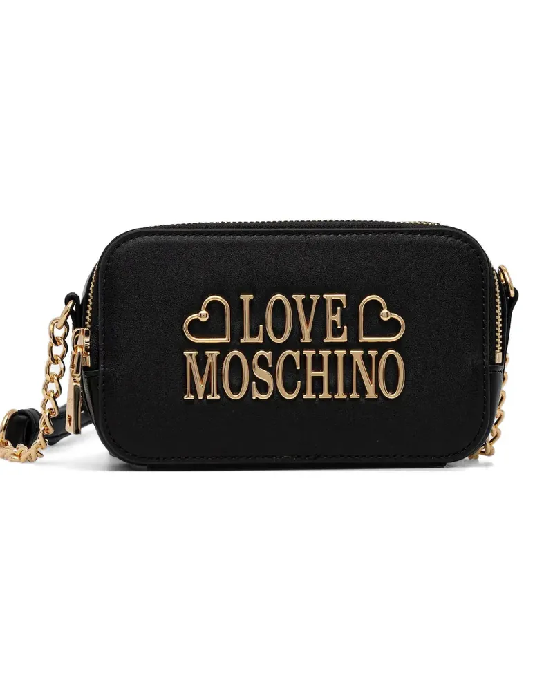 Moschino Umhängetasche mit Logo - Schwarz Schwarz