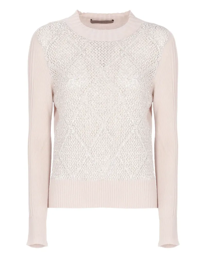D.EXTERIOR Verzierter Pullover mit rundem Ausschnitt - Rosa Rosa