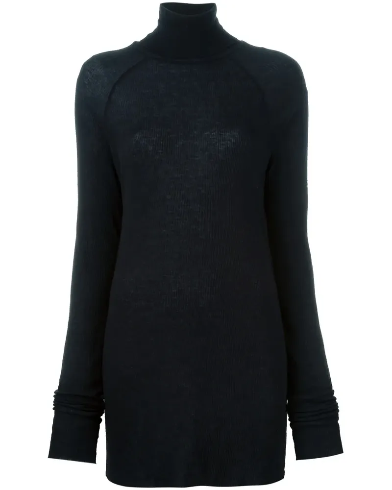 Haider Ackermann Rollkragenpullover mit langem Schnitt - Schwarz Schwarz