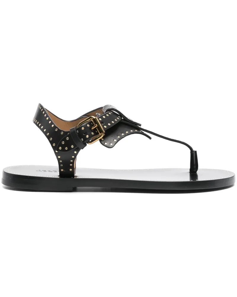 Isabel Marant Flache Jooni Sandalen - Schwarz Schwarz