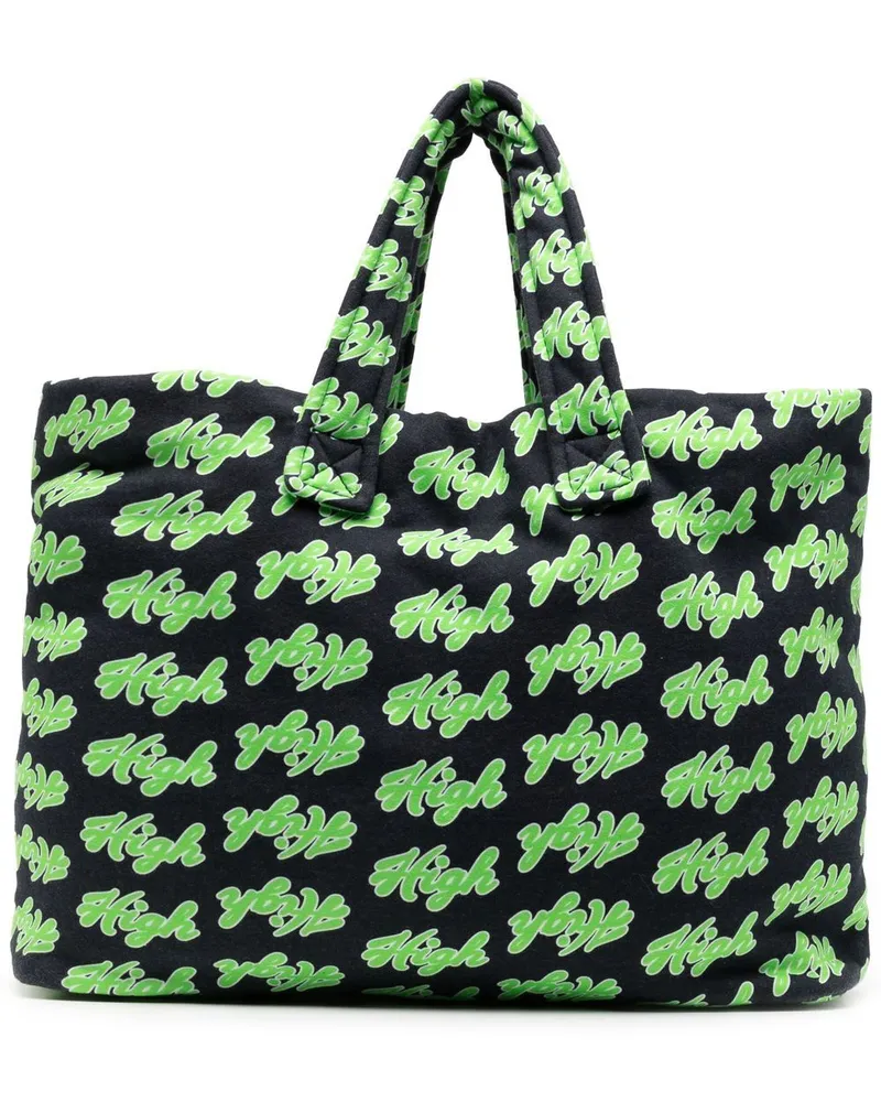 Natasha Zinko Shopper mit "High"-Print Blau