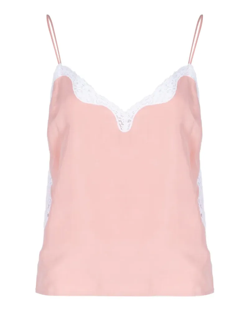 Posse Tabitha Oberteil mit Spitzenbesatz - Rosa Rosa