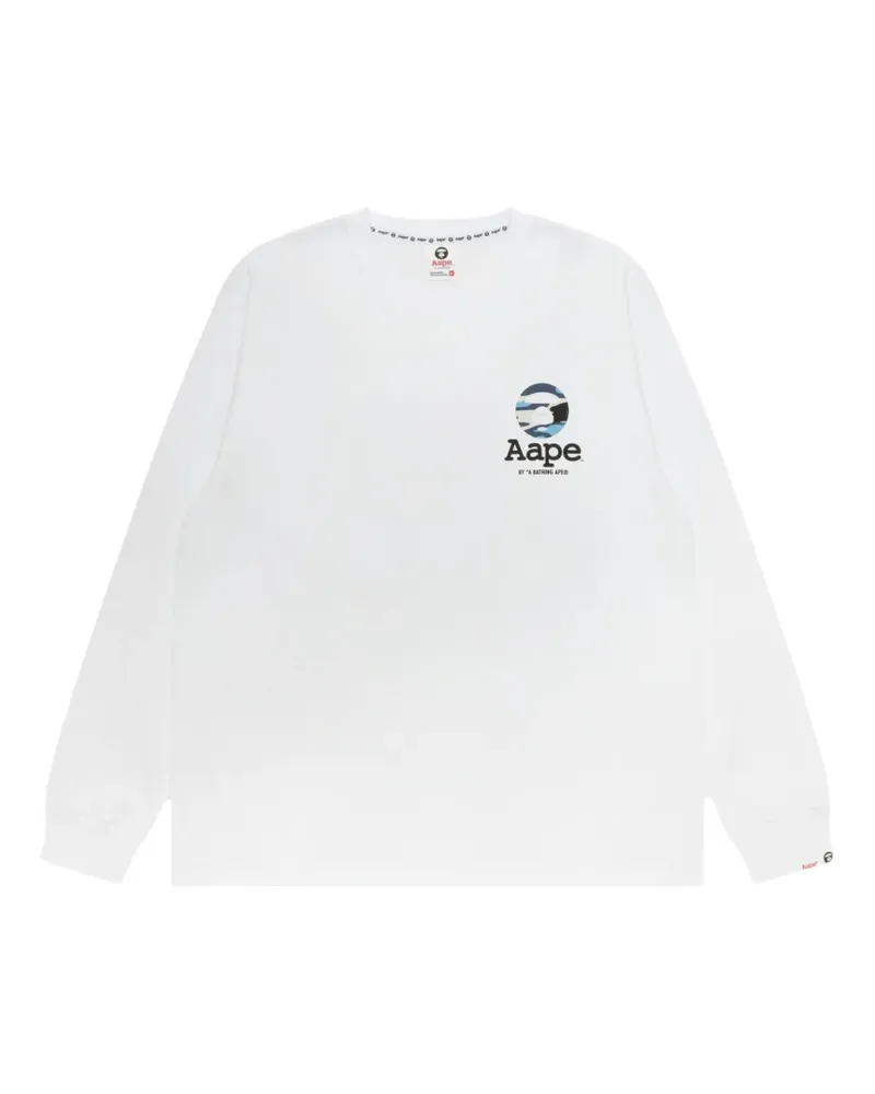 BAPE T-Shirt mit Camouflage-Print - Weiß Weiß