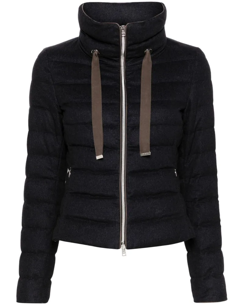 Herno Gefütterte Jacke mit Stehkragen - Blau Blau