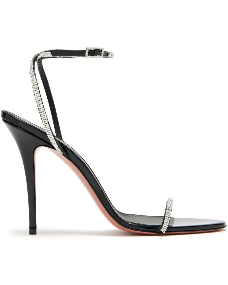 Amina Muaddi Diamante Sandalen 105mm - Schwarz Schwarz
